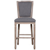 Arras Grey Upholstery and Antique Wood Finish Barstool Model DOV1521BS