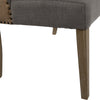 Reilly Grey and Light Brown Upholstery and Antique Wood Finish Bench Model DOV1525DB