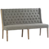 Reilly Grey and Light Brown Upholstery and Antique Wood Finish Bench Model DOV1525DB