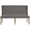 Reilly Grey and Light Brown Upholstery and Antique Wood Finish Bench Model DOV1525DB