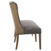 Reilly Grey and Light Brown Upholstery and Antique Wood Finish Bench Model DOV1525DB