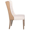 Reilly Ivory with Tan Back and Antique Wood Wash Finish Dining ChairModel DOV1525WH