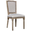 Arthas Light Sand Upholstery and Antique Bleached Wood Finish Dining ChairModel DOV1534