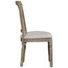 Arthas Light Sand Upholstery and Antique Bleached Wood Finish Dining ChairModel DOV1534