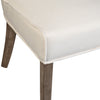 Sizan Off White Upholstery and Grey Washed Wood Finish Dining ChairModel DOV1535