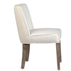 Sizan Off White Upholstery and Grey Washed Wood Finish Dining ChairModel DOV1535