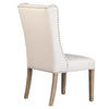 Givens White Sand Upholstery and Light Warm Wash Wood Legs Dining ChairModel DOV1536