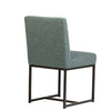 Orila Sea Green Fabric and Black Powder Coated Frame Dining ChairModel DOV1539