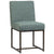 Orila Sea Green Fabric and Black Powder Coated Frame Dining ChairModel DOV1539