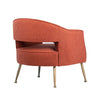 Liza Brick Red Upholstery with Gold Metal Legs Occasional ChairModel DOV1543