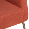 Liza Brick Red Upholstery with Gold Metal Legs Occasional ChairModel DOV1543