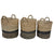 Galia Natural Finish with Black Accents Basket Set Of 3Model DOV1580