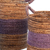 Marella Natural Finish with Lilac Accents Basket Set Of 3Model DOV1589