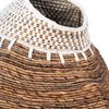 Aleena Natural Brown Finish with White Accents Basket Model DOV1593