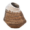 Aleena Natural Brown Finish with White Accents Basket Model DOV1593