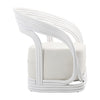 Manila White Finish Occasional ChairModel DOV1606WH