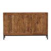 Hilario Medium Brown Sealed Finish on Black Base Sideboard Model DOV16557