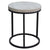 Agra Bleached Sealed Finish and Black Iron Side TableModel DOV16566