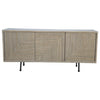 Gomez Light Warm Wash Sealed Finish on Black Base Sideboard Model DOV16571