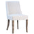 Elias Off White Upholstery and Natural Wood Finish Dining ChairModel DOV17040