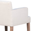 Hagan Natural White Fabric and Natural Wood Finish Dining ChairModel DOV17097