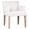 Hagan Natural White Fabric and Natural Wood Finish Dining ChairModel DOV17097