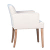 Hagan Natural White Fabric and Natural Wood Finish Dining ChairModel DOV17097