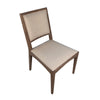 Waller Sand Color Fabric and Antique Wood Finish Dining ChairModel DOV17104