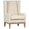 Katella Ivory Upholstery and Natural Wood Finish Occasional ChairModel DOV17110