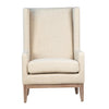 Katella Ivory Upholstery and Natural Wood Finish Occasional ChairModel DOV17110