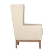 Katella Ivory Upholstery and Natural Wood Finish Occasional ChairModel DOV17110