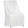 Lucerne White Upholstery and Black Legs Dining ChairModel DOV17112