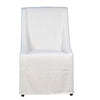 Lucerne White Upholstery and Black Legs Dining ChairModel DOV17112