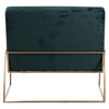 Prado Forest Green Fabric with Brass Metal Finish Occasional ChairModel DOV17126GR