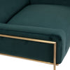 Prado Forest Green Fabric with Brass Metal Finish Occasional ChairModel DOV17126GR