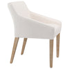 Elvie White and Natural Wood Finish Dining ChairModel DOV17135