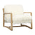 Grenoble Natural White and Light Warm Wash Frame Occasional ChairModel DOV17160