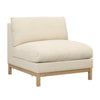 Nicolas Beige Upholstery with Natural Wood Finish Middle SofaModel DOV17163