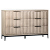 Aldwell Light Grey Wash Sealed Finish and Black Base Dresser Model DOV18065