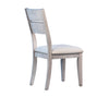 Imelda Antique White Wash Finish with Salt and Pepper Upholstery Dining ChairModel DOV18107