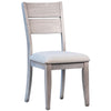 Imelda Antique White Wash Finish with Salt and Pepper Upholstery Dining ChairModel DOV18107