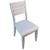 Imelda Antique White Wash Finish with Salt and Pepper Upholstery Dining ChairModel DOV18107