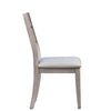 Imelda Antique White Wash Finish with Salt and Pepper Upholstery Dining ChairModel DOV18107