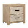 Roux Light and Grey Warm Wash Finish Nightstand Double Drawer Model DOV18163-LTWW