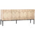 Mabini Light Warm Wash Finish and Black Iron Base Sideboard Model DOV18508