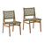 Francisca Green and Natural Outdoor Dining Chair Set Of 2Model DOV18809-GREN