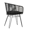 Ishani Black Finish Outdoor Dining Chair Set Of 2Model DOV18810