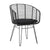 Ishani Black Finish Outdoor Dining Chair Set Of 2Model DOV18810