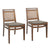 Brinda Medium Brown and Taupe Seat Dining Chair Set Of 2 Model DOV18815