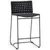 Forbes Black and Charcoal Finish Outdoor Counter Stool Model DOV18819CS